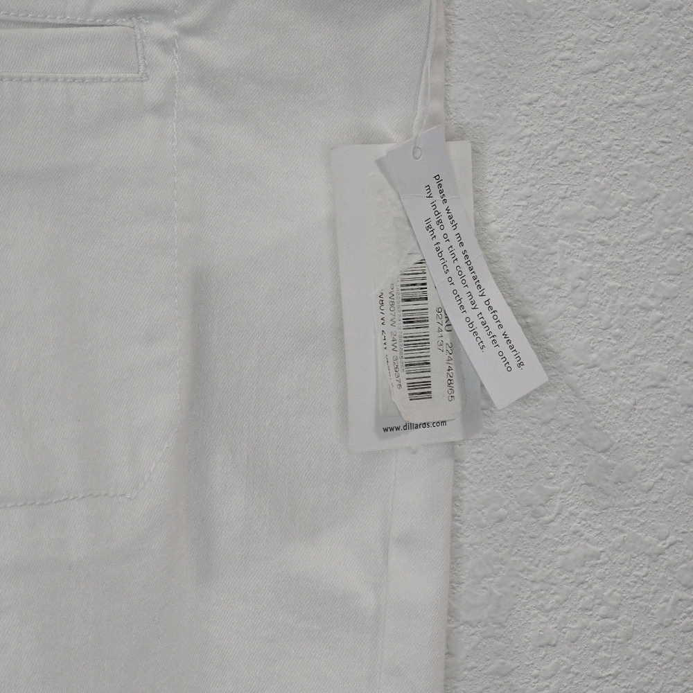 Westbound Womens High Rise Skinni White Summer Cropped Pants Size 24W - Picture 5 of 16